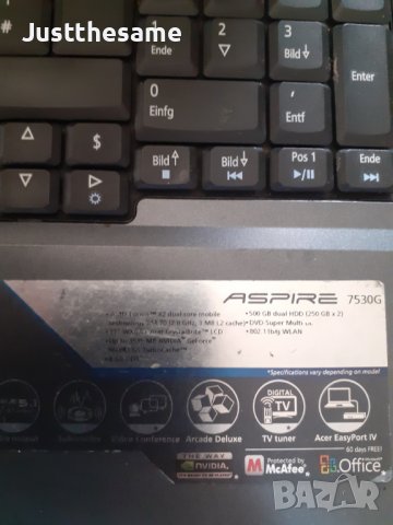 Лаптоп ACER ASPIRE 7530G за Части , снимка 3 - Части за лаптопи - 40167933