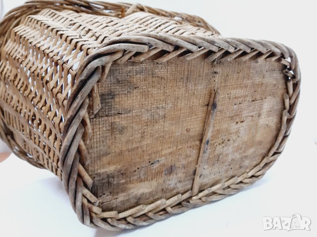 Стара голяма запазена кошница за пикник(6.1), снимка 6 - Антикварни и старинни предмети - 43571817