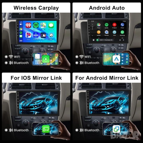 Мултимедия с Android за Volvo XC70, V70, S60, Андроид, навигация, плеър, Волво, двоен дин, 2004-2007, снимка 4 - Аксесоари и консумативи - 53212593