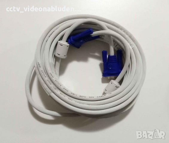 VGA кабел 15 метра за монитор, за компютър, за DVR - VGA 15-pin to VGA 15-pin