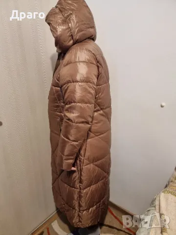 Дълго дамско, модерно зимно палто, снимка 6 - Палта, манта - 48669601