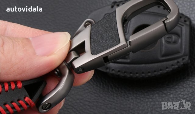 Кожен кейс за ключ мерцедес черен, снимка 2 - Аксесоари и консумативи - 43690531