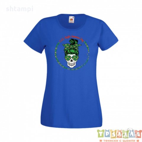 Дамска тениска Свети Валентин Valentines Day Skull Valentine's 13