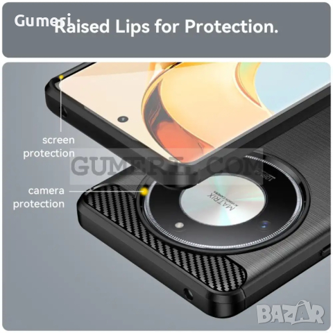 Гръб "Карбон Шарк" за Huawei Honor Magic6 Lite, снимка 7 - Калъфи, кейсове - 44922126