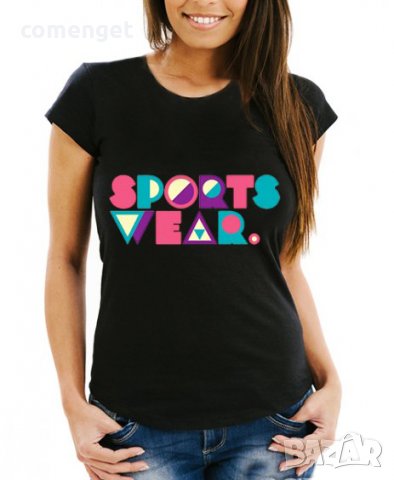  ПРОМО! Дамска тениска SPORTSWEAR принт. Поръчай с ТВОЯ идея за модела