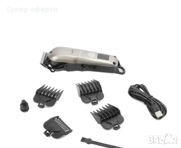 Марка: LEXICAL Цвят: Черен, бял Захранване: DC 5V, 2W Тип зареждане: USB Type-C Дисплей: LED Тип бат, снимка 4 - Машинки за подстригване - 49779527