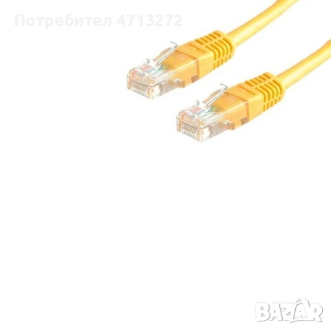 Пач кабел Cat. 5e, 5m, жълт