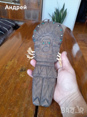 Стара дървена фигура за стена #2, снимка 2 - Други ценни предмети - 40208077