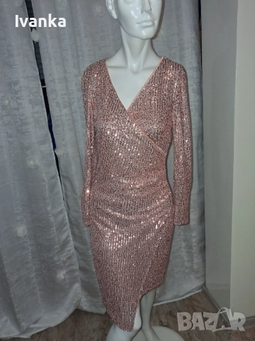 Рокля с пайети , снимка 3 - Рокли - 52683068