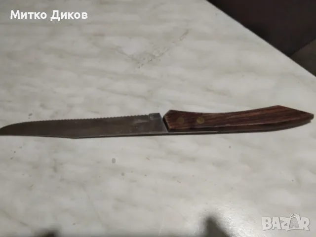 Нож за хляб станлес стийл 320х 190мм острие за хляб като нов, снимка 4 - Прибори за хранене, готвене и сервиране - 49227810