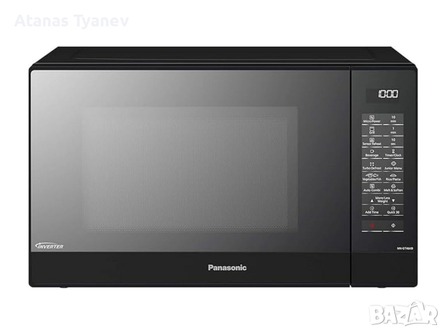 Микровълнова печка фурна Panasonic NN-GT46KB инверторна 35см 31L 1000W, снимка 1 - Микровълнови - 44895182