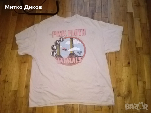 Pink Floyd Animals Tour 1977 Shirt Looks worn тениска като носена изглежда отлична размер Л