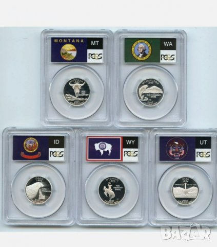 USA 🇺🇸 SILVER SET QUARTER DOLLARS PCGS PR69DCAM 2007-S