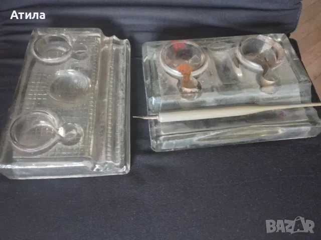 стъклена мастилница 18/13 см.