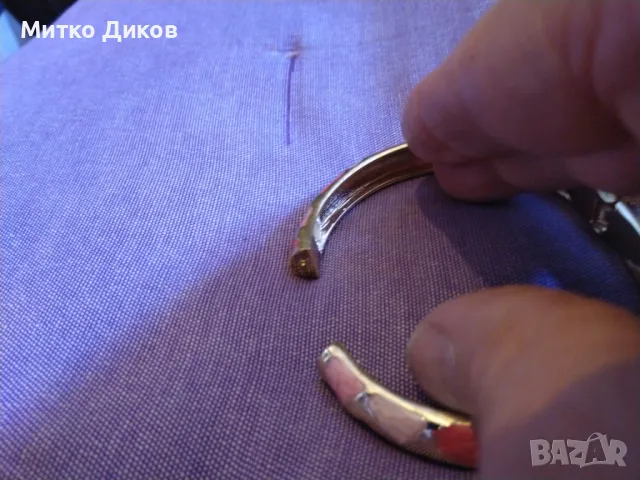 Женска гривна позлатена емайлирана тип Сваровски с числа римски от I до XII , снимка 8 - Гривни - 49923493