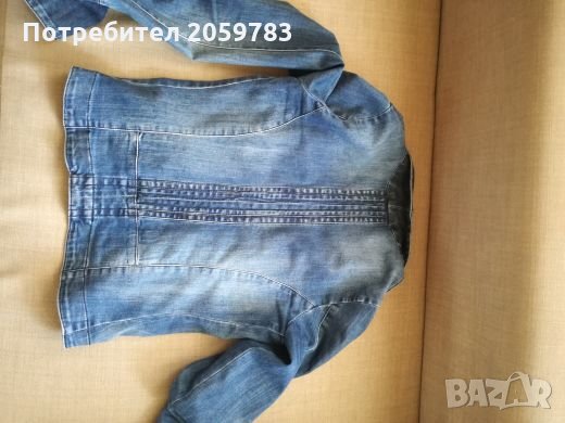 Дамско дънково вталено якенце тип сако на Franko Ferucci, снимка 4 - Сака - 26984504