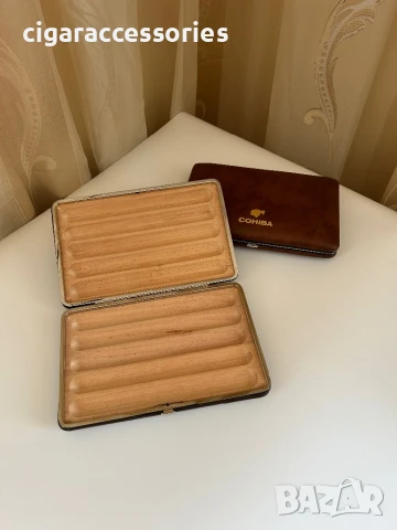 Кутия за пури COHIBA – 5 броя, луксозен калъф, снимка 3 - Табакери - 50898536