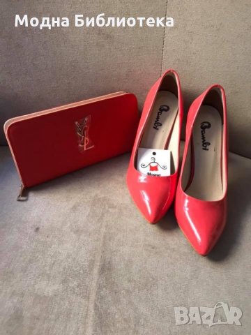 Нови розово коралови обувки, снимка 2 - Дамски обувки на ток - 28988617