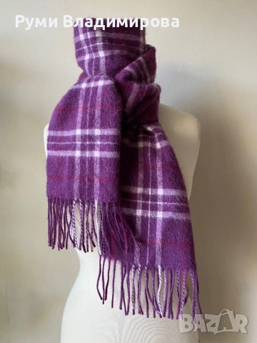 Мъжки, кариран шал от 100 % кашмир/ вълна, снимка 11 - Шалове - 48382070