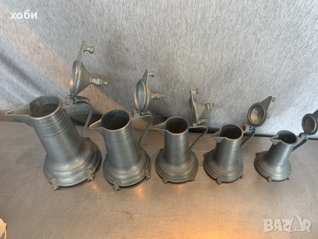   кана за бира, калаени кани, комплект  , снимка 7 - Антикварни и старинни предмети - 51421463