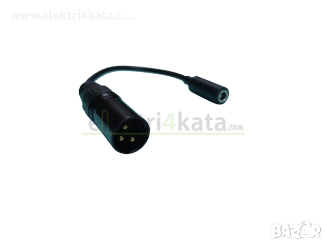 Адаптерен кабел DC 5.5 x 2.5 мм към XLR 3pin 18mm, снимка 2 - Друга електроника - 52462705
