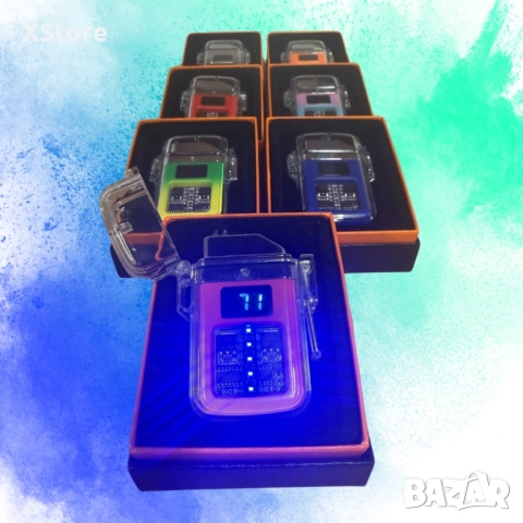 Елегантна прозрачна ветроустойчива запалка с LED светлинки, снимка 16 - Аксесоари и консумативи - 52483346