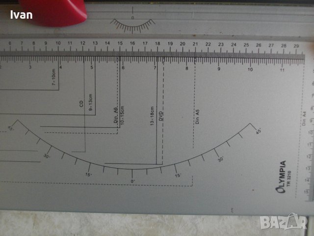 Нов Ролков Нож / Резачка За Рязане На Хартия-А4-Алуминиев-OLYMPIA TR 3210-Герм/КНР, снимка 14 - Други инструменти - 40073401