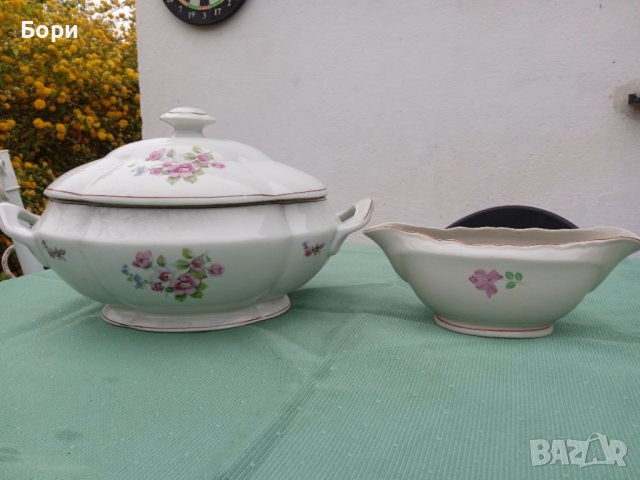 Стар овален порцеланов супник, снимка 3 - Чинии - 36635872