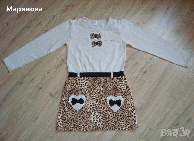 Леопардова туника и шапка , снимка 2 - Детски якета и елеци - 26880829