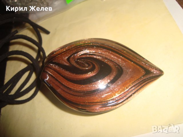 МУРАНО ВЕНЕЦИАНСКО МАРКОВО СТЪКЛО Мурано АРТ ПЕНДАНТ МЕДАЛЬОН 22824, снимка 7 - Колиета, медальони, синджири - 33434976