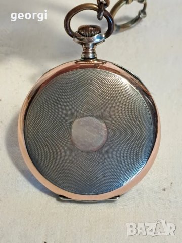 швейцарски сребърен джобен часовник Levrette , снимка 2 - Антикварни и старинни предмети - 47667488