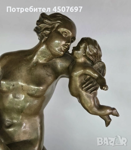 бронзова склуптора на Венера и Купидон от 19-mu Bek. , снимка 2 - Антикварни и старинни предмети - 53100932