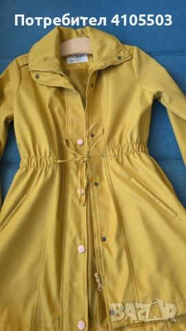 Палто цвят горчица, снимка 8 - Палта, манта - 52007951