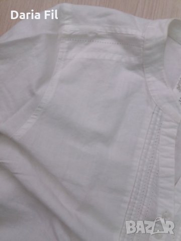 СТРАХОТНА бяла риза ПАМУК и ЛЕН размер ХЛ/2ХЛ , снимка 7 - Ризи - 28538684