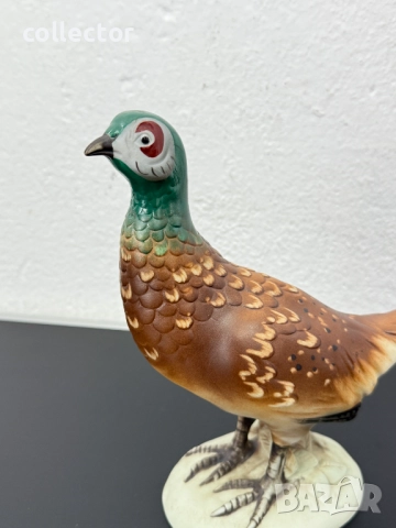 Порцеланов фазан на Royal Dux. №7492, снимка 2 - Колекции - 52062947