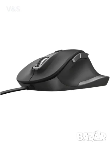 Мишка Trust Fyda, Жична, Ергономична, USB, Черен/Сив, снимка 4 - Клавиатури и мишки - 48244996