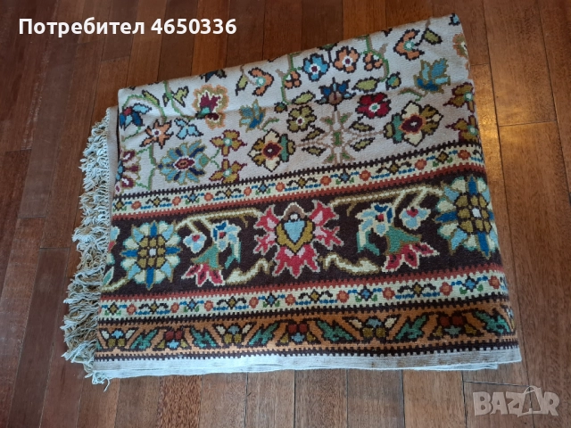 Колекционерски котленски килими датиран 1965-67 г. С голям размер 4.00х3.00 метра, флорални мотиви, снимка 5 - Килими - 52405667