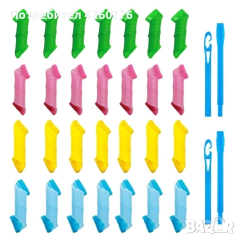 Ролки за вълнообразни къдрици, снимка 7 - Аксесоари за коса - 52077181