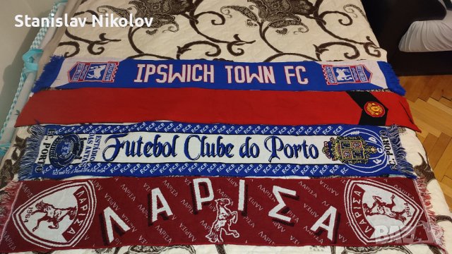 Футболни шалове Ipswich Town, Man. UTD, FC Porto, Inter, Neuchatel Xamax, AEL Larissa