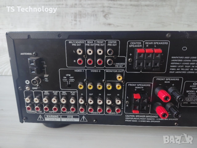 Усилвател ONKYO TX-SV535, снимка 5 - Ресийвъри, усилватели, смесителни пултове - 53215204