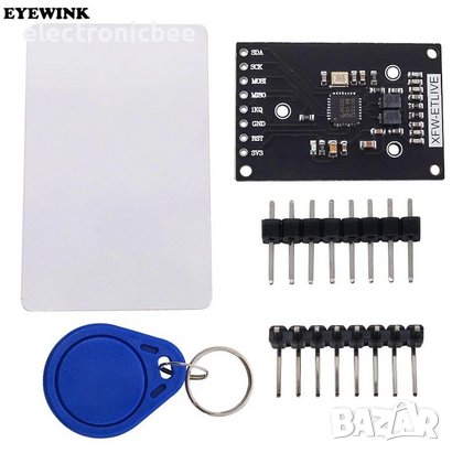 RFID module RC522 mini Kits S50 13.56 Mhz 6cm With Tags SPI Write, снимка 1 - Друга електроника - 39657039