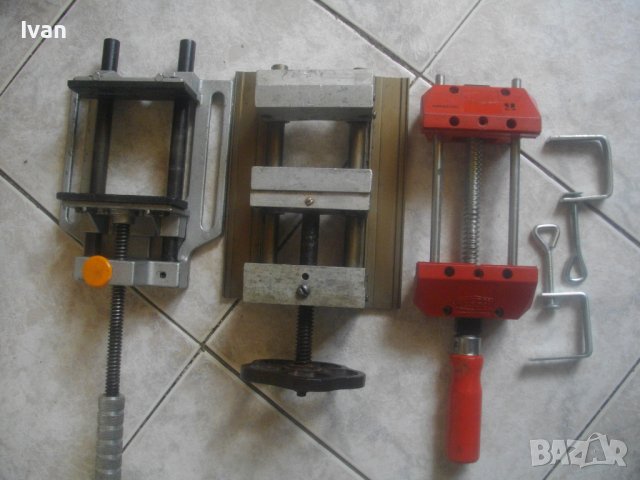 Машинно менгеме немско BESSEY със 2 стяги Менгеме самоделно от дуралуминий