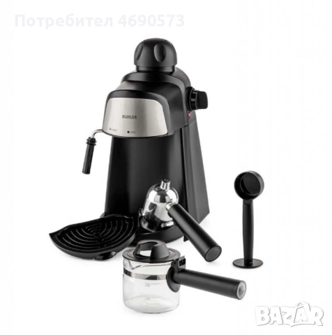 Комплект еспресо машина MUHLER MCM-33 + 2 стъклени чаши Luigi Ferrero Caffeina 80ml, снимка 2 - Кафемашини - 52884091