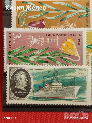 Стари пощенски марки без печат ЦВЕТЯ,КОРАБИ,ОБИЧАЙ за КОЛЕКЦИЯ 51977, снимка 7 - Филателия - 53227800