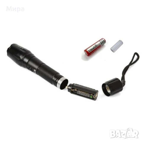 Фенер  CREE T6 с телескопичен фокус, LED лампа, корпус от  алуминиева сплав FL4, снимка 5 - Лед осветление - 50544271