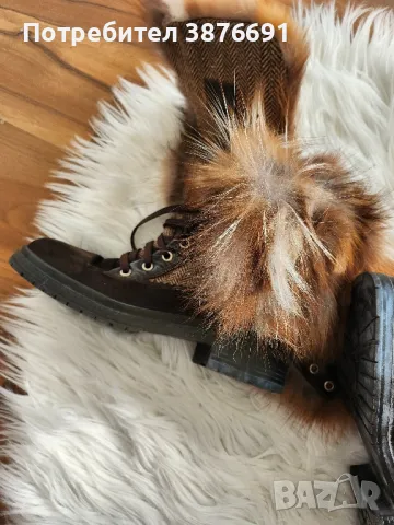 Дамски боти ботуши естествен косъм лисица естествен велур луксозен модел , снимка 6 - Дамски боти - 48036202