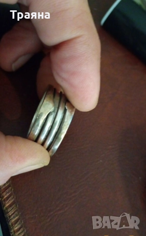 Мъжки сребърен пръстен на марката bvlgary , снимка 7 - Пръстени - 52906642