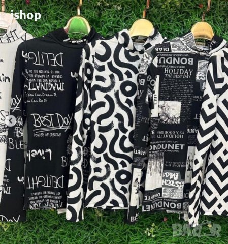 Дамска Блуза С Надписи, снимка 3 - Блузи с дълъг ръкав и пуловери - 43871159