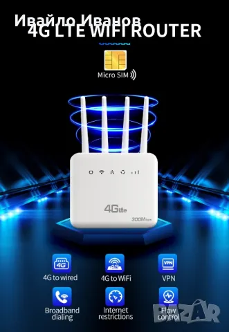 4G LTE SIM към WIFI / LAN рутер , снимка 7 - Рутери - 48312159