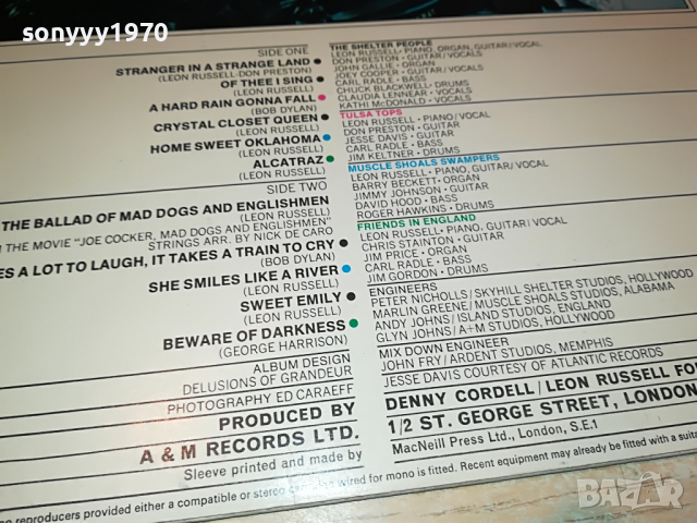 LEON RUSSELL-MADE IN ENGLAND 2004222007, снимка 12 - Грамофонни плочи - 36523078